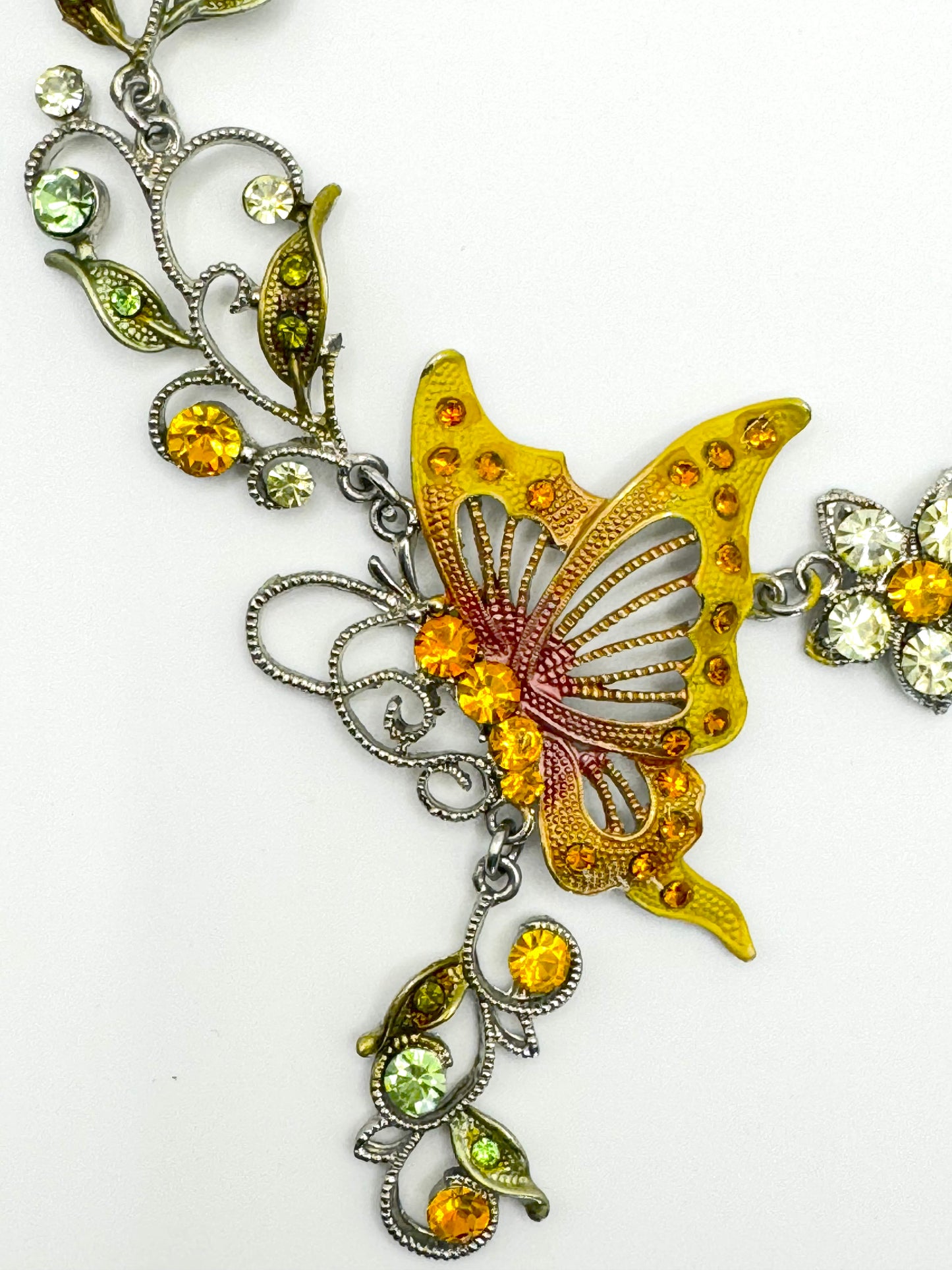 Enchanted Garden Gold & Green Necklace