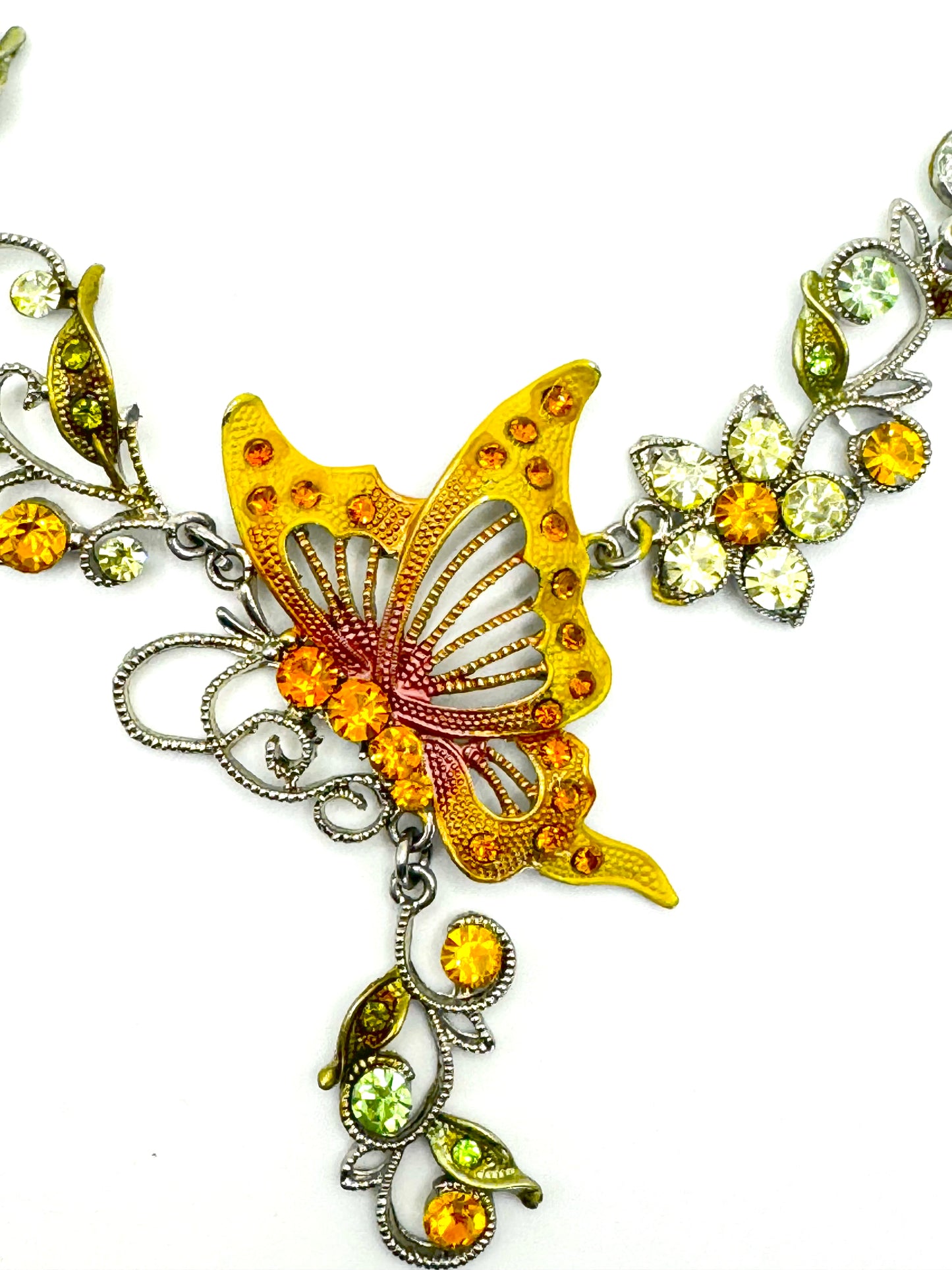Enchanted Garden Gold & Green Necklace