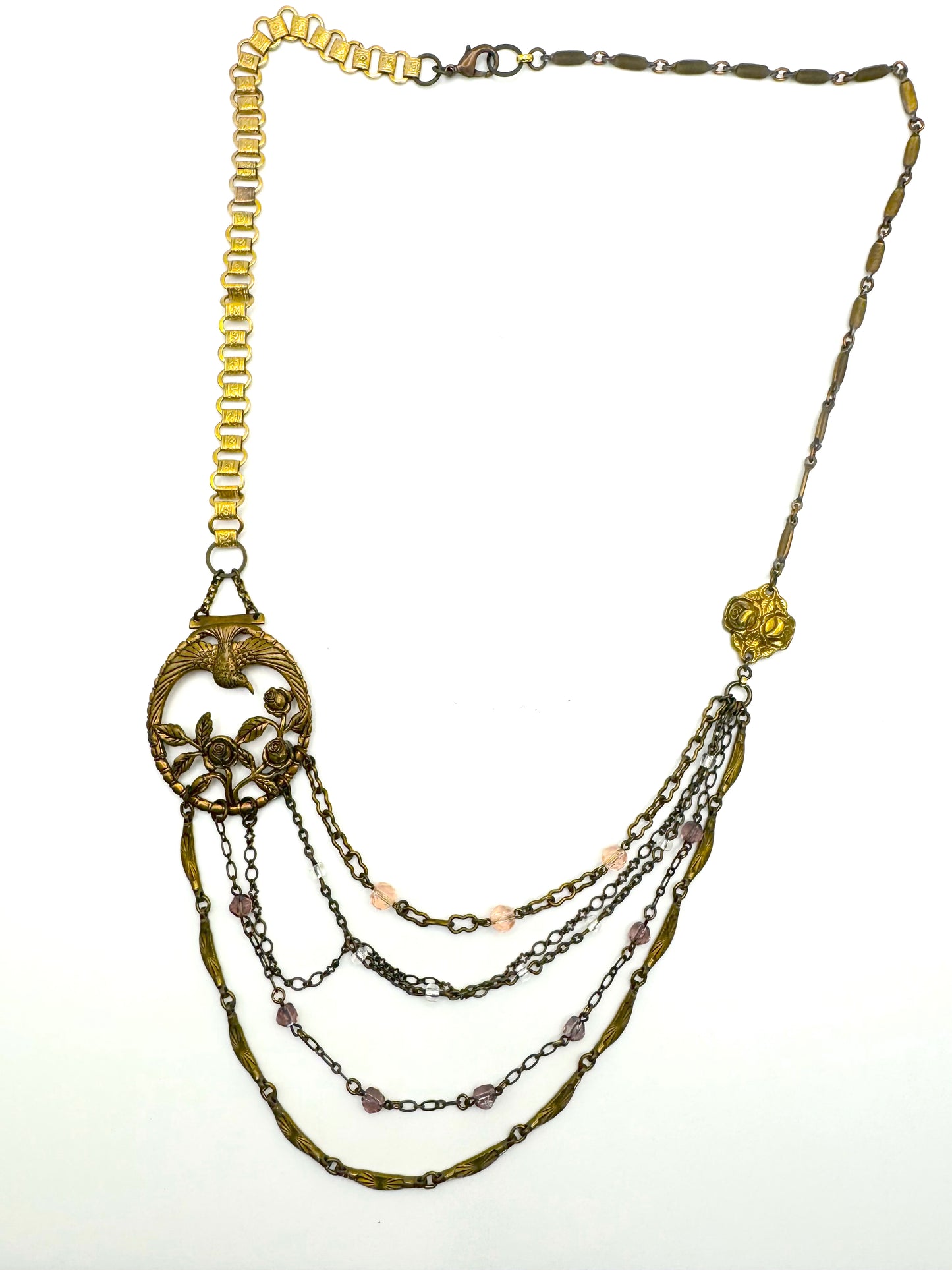 Divine Glamour Gold Pendant Necklace