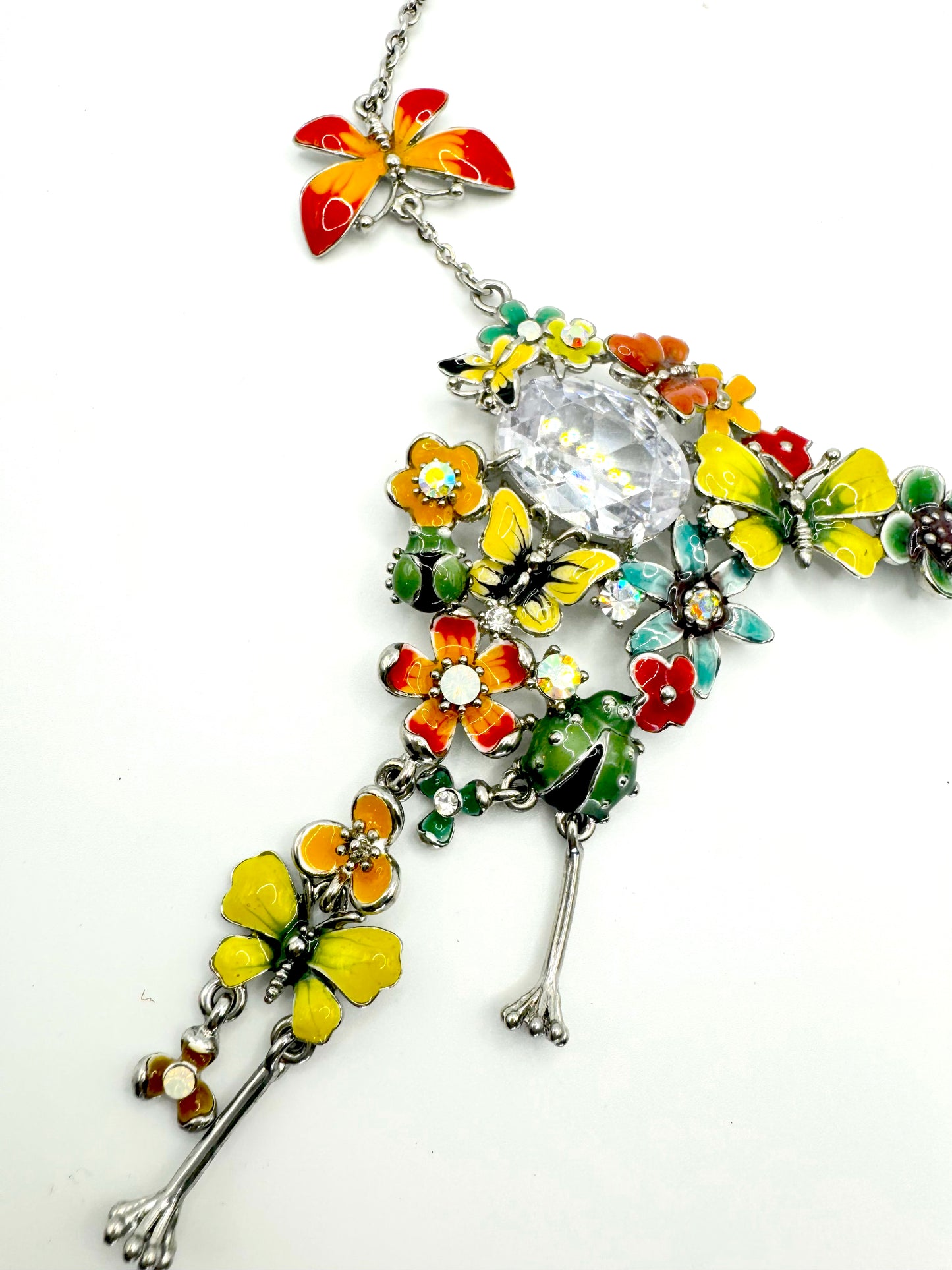Eternal Enchantment Floral Butterfly Necklace
