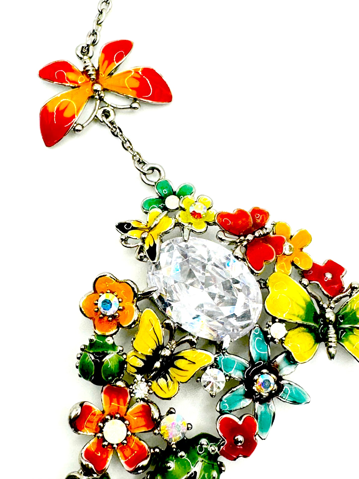 Eternal Enchantment Floral Butterfly Necklace