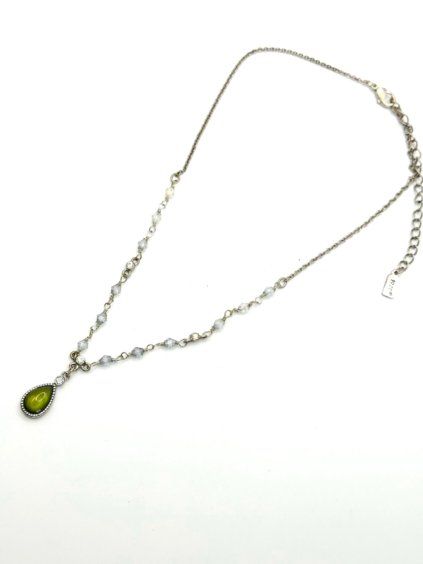 Eternal Enchantment Green Stone Pendant Necklace by 1928®