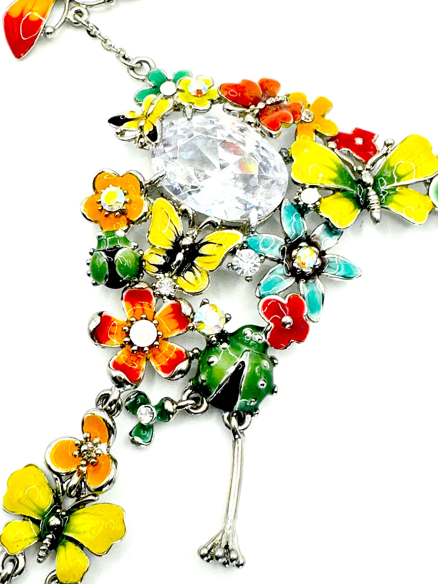 Eternal Enchantment Floral Butterfly Necklace